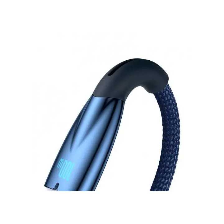 Cablu alimentare si date Baseus Glimmer Fast Charging USB - USB Type-C 100W 1m albastru CADH000403