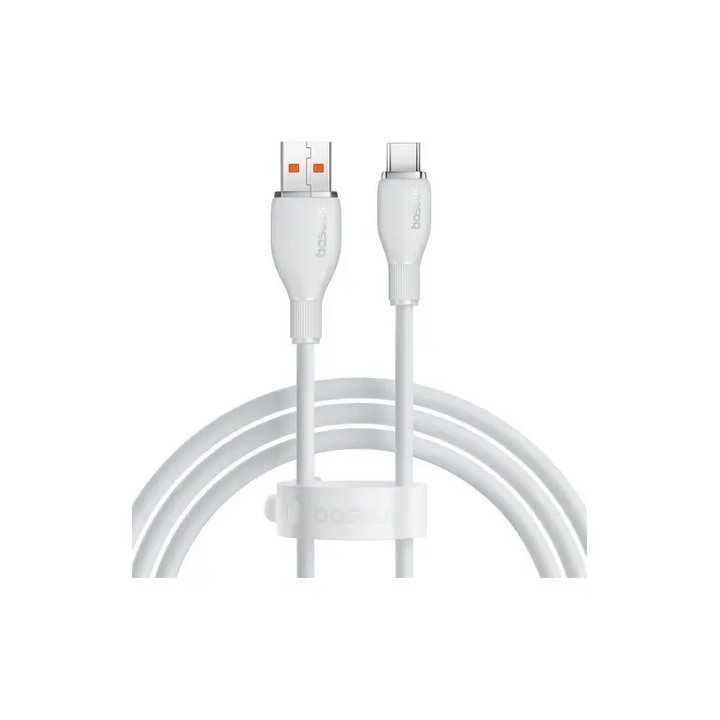 Cablu alimentare si date Baseus Pudding Fast Charging USB - USB Type-C 100W 1.2m alb P10355703221-00