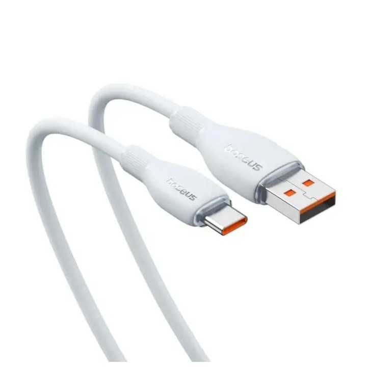 Cablu alimentare si date Baseus Pudding Fast Charging USB - USB Type-C 100W 1.2m alb P10355703221-00