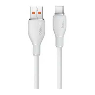 Cablu alimentare si date Baseus Pudding Fast Charging USB - USB Type-C 100W 2m alb P10355703221-01