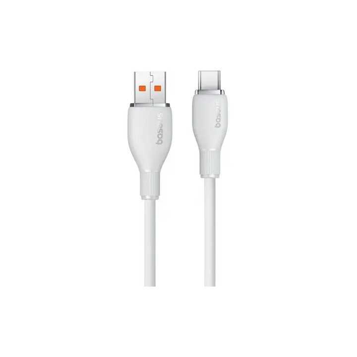 Cablu alimentare si date Baseus Pudding Fast Charging USB - USB Type-C 100W 2m alb P10355703221-01