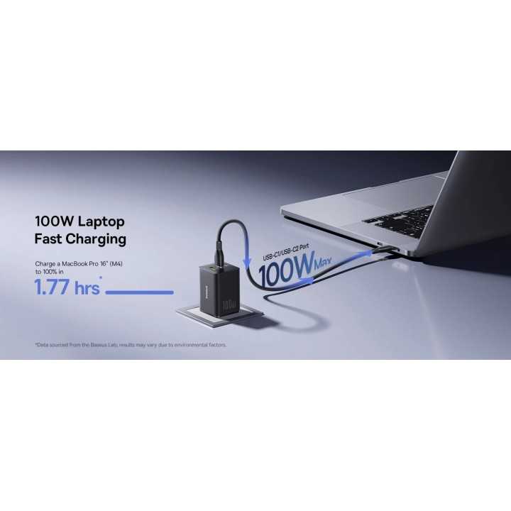 Incarcator retea Baseus EnerFill FE11 Quick Charge 100W 2x USB Type-C 1x USB alb P10182102213-00