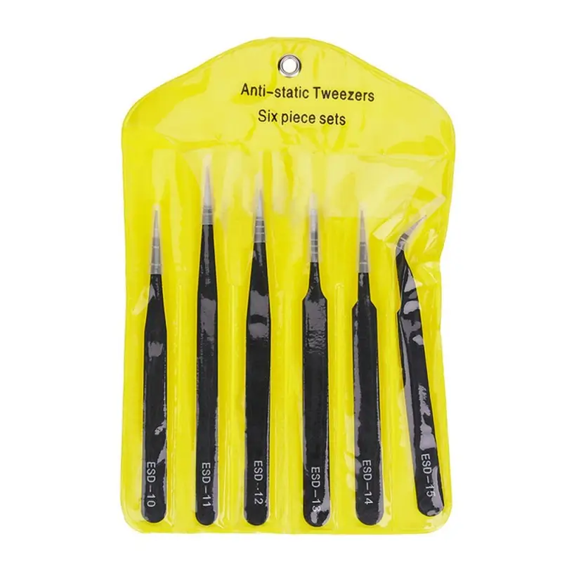 Set 6 buc pensete metalice anti-statice