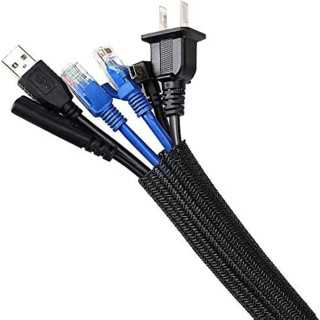 Organizator cabluri tresa poliester max. 6.0mm 5m negru