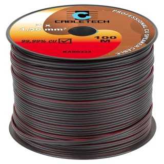 Cablu difuzor 10m rosu-negru 2x1.5mm cupru Cabletech KAB0334-10