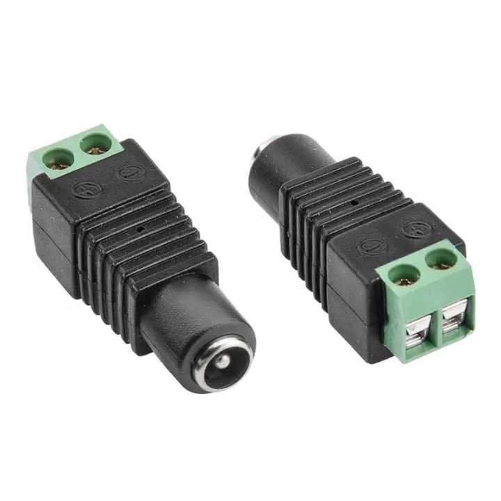 Set 10 mufe alimentare DC 2.1x5.5mm mama cu prindere rapida cu surub regleta GNI0510-10