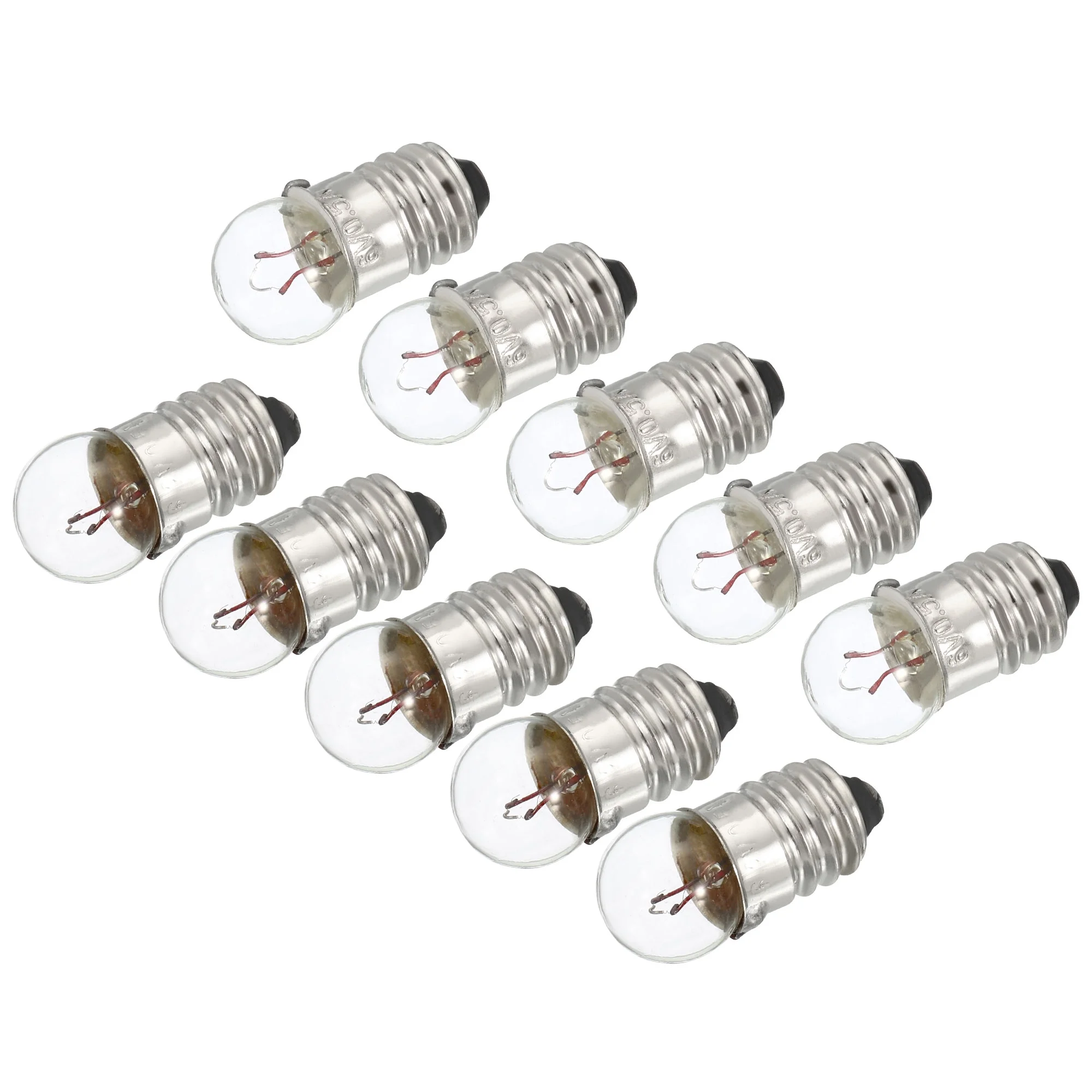 Set 10 becuri 2.2V glob pentru lanterna dulie cu filet E10 (554-10)