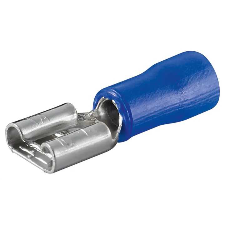 Set 20 papuci conectori mama albastru 6.4x0.8mm Goobay 17004-20