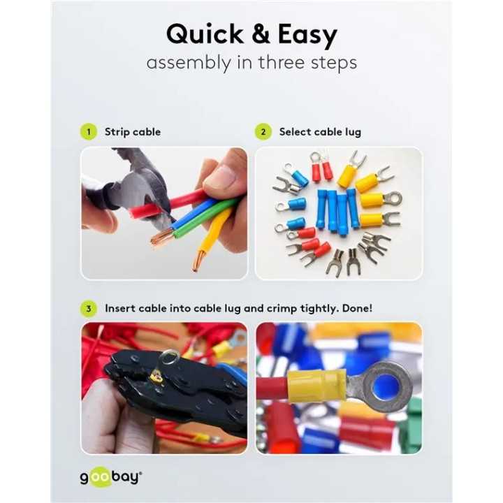 Set 10 papuci conectori mama albastru 6.4x0.8mm Goobay 17004-10