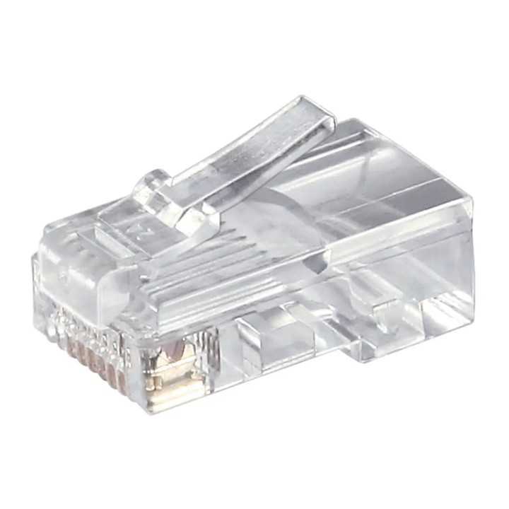 Set 10 mufe internet RJ45 CAT5 8p8c cablu push rotund Goobay 58627-10