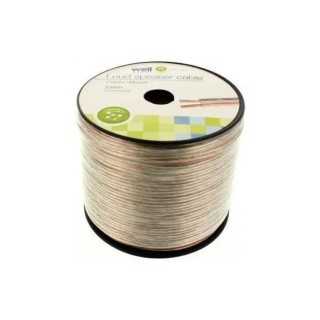 Cablu difuzor 10m transparent 2x1.5mm CCA Well LSP-CCA1.50TT-100-WL-10