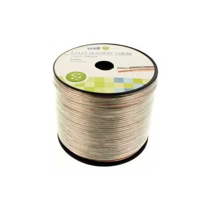 Cablu difuzor 10m transparent 2x1.5mm CCA Well LSP-CCA1.50TT-100-WL-10