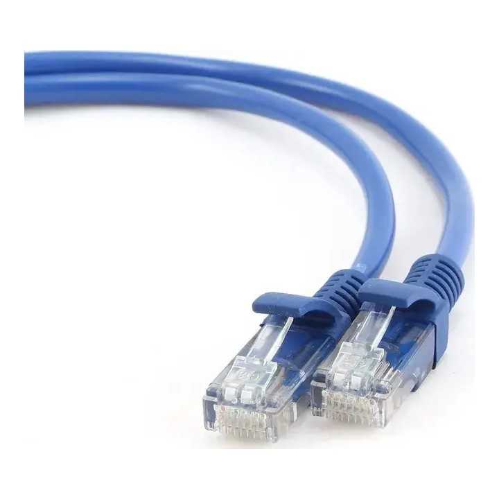 Cablu Patch cord UTP Cat5e RJ45-RJ45 25cm litat CCA albastru Gembird PP12-0.25M/B