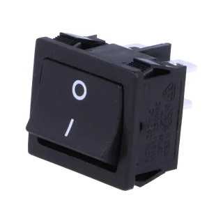 Comutator cu retinere 2 pozitii ON-OFF 6A /250VAC 22x19.6 mm negru SCI R13-33A-02-BB-2D