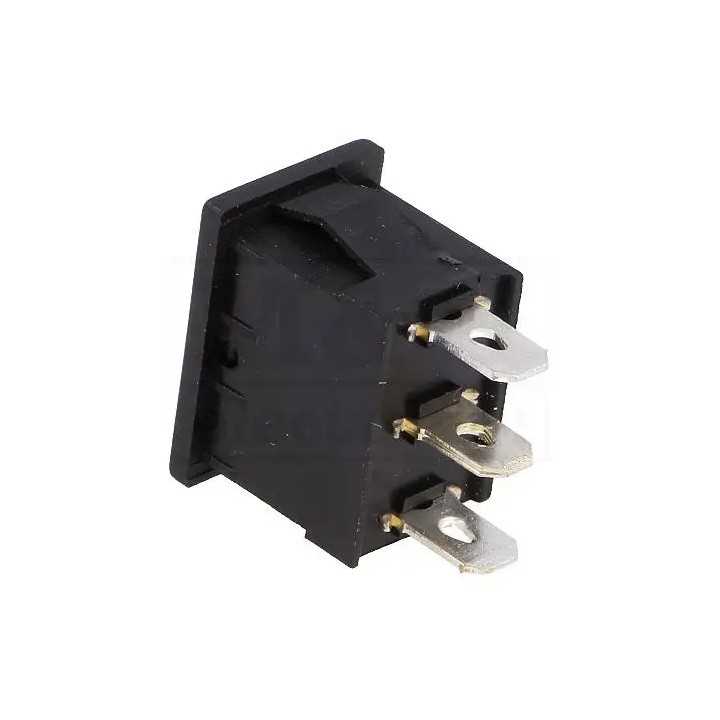 Comutator fara retinere 3 pozitii (ON)-OFF-(ON) 3A /250VAC 18.8x12.9x13.4mm negru NINIGI RSM1232C0BK