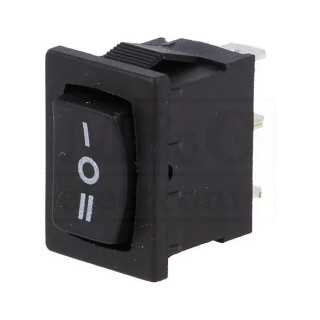 Comutator fara retinere 3 pozitii (ON)-OFF-(ON) 3A /250VAC 18.8x12.9x13.4mm negru NINIGI RSM1232C0BK