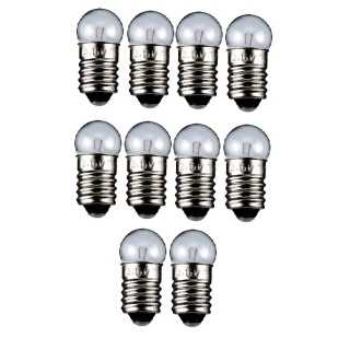 Set 10 becuri E10 3.7V 0.3A glob dulie cu filet E10 Goobay 9324-10