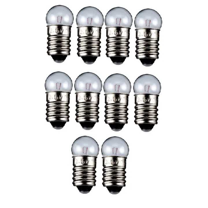 Set 10 becuri E10 3.7V 0.3A glob dulie cu filet E10 Goobay 9324-10