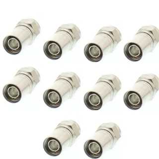 Set 10 mufe F cu sertizare RG6 7mm cu inel cauciuc WELL FC-100-WL-10