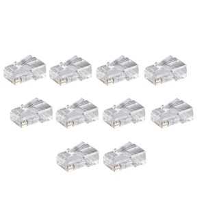 Set 10 mufe internet RJ45 CAT5 8p8c cablu push rotund Goobay 58627-10
