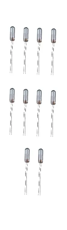 Set 10 becuri miniatura T1 1/4 12V/DC 0.9W 75mA incandescent 11.7x4.1x25.4 mm Goobay 9345-10