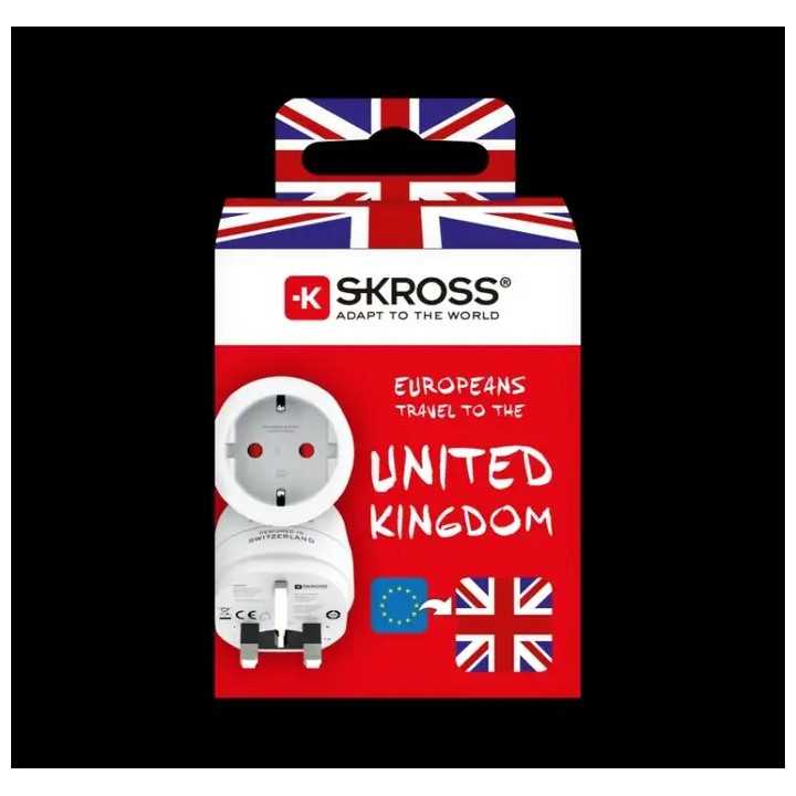 Adaptor priza Europa - UK 100V-700W /250V-1750W Skross 1.500230C-E