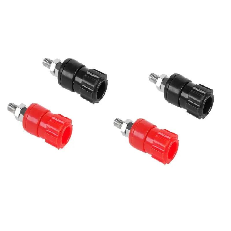 Set 4 mufe mama banana 4mm panou 16mm (2x rosu + 2x negru) Cabletech GNI0205-4