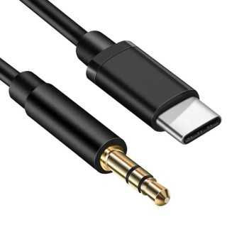 Cablu audio Jack 3.5 mm STEREO tata la USB-C tata 1m