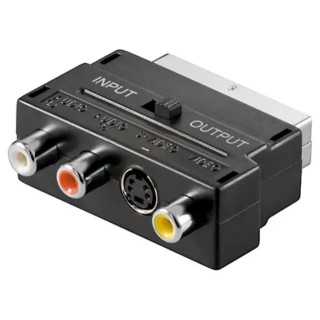 Adaptor Scart la 3x RCA si Svhs cu comutator IN/OUT