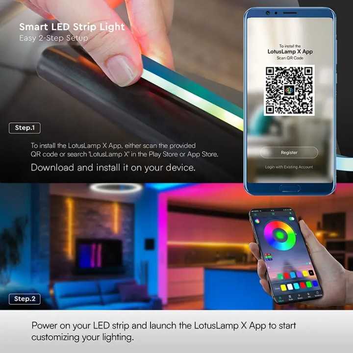 Kit banda LED NEONFLEX MAGIC RGB 5m 5VDC IP20 + telecomanda V-tac SKU-24050