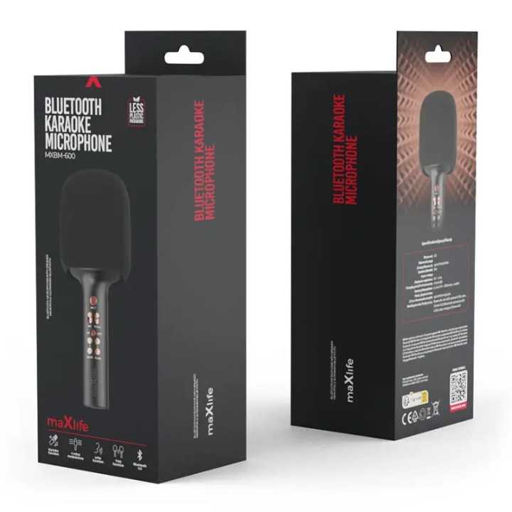 Bluetooth Karaoke Microfon cu difuzor incorporat negru maXlife MXBM-600 OEM0200495