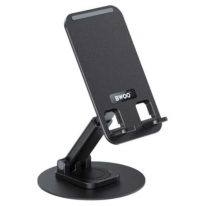 Suport birou rotativ 360 grade pentru telefon negru BWOO ZJ132