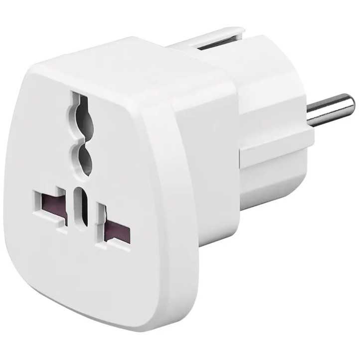 Adaptor Universal la CEE 7/7 alb 3680W 16A nu converteste tensiunea