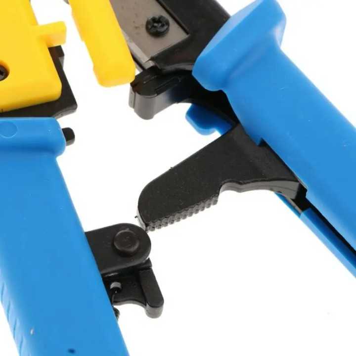 Cleste sertizare RJ45 /RJ11 /RJ12 cu taietor de fire pentru mufe cu Pass Trough