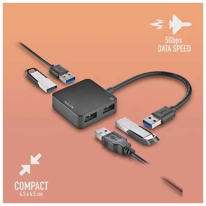 Hub USB 3.0 4 porturi 5Gbps NGS IHUB 3.0 TINY compact /portabil