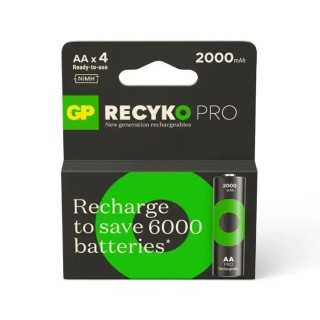 Set 4 acumulatori GP NiMH Recyko Pro AA R6 2000mAh 1.2V GP210AAHCBR21-2TLB4