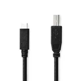 Cablu imprimanta Nedis CCGB60650BK20 USB-C 2.0 tata - USB-B 2.0 tata cupru 2m negru