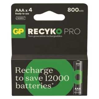 Set 4 acumulatori GP Recyko Pro AAA R3 800mAh 1.2V NiMH GP85AAAHCBR21-2TLB4