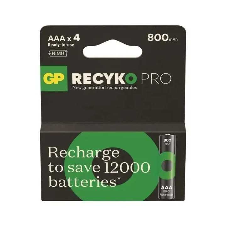 Set 4 acumulatori GP Recyko Pro AAA R3 800mAh 1.2V NiMH GP85AAAHCBR21-2TLB4