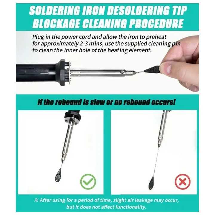 Ciocan de lipit si pompa de fludor pentru dezlipit 2in1 40W 27cm SI-211B Pro'sKit