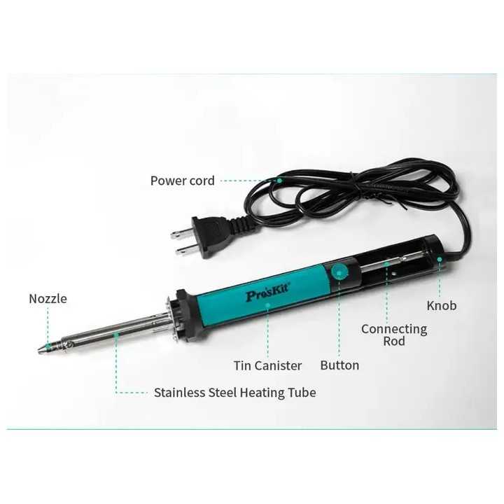 Ciocan de lipit si pompa de fludor pentru dezlipit 2in1 40W 27cm SI-211B Pro'sKit