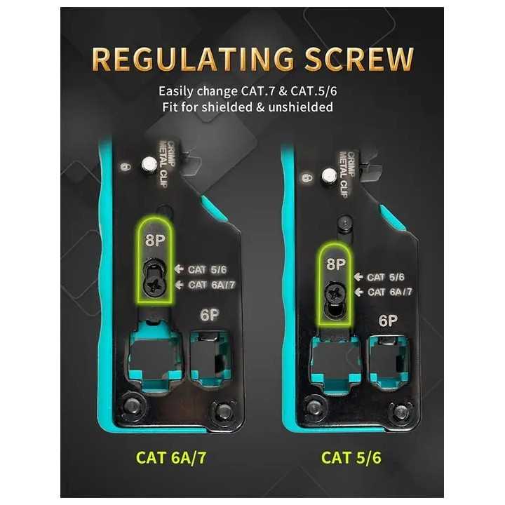 Cleste de sertizare modular RJ45 Cat5/ Cat6 /Cat7 3in1 taiere /dezizolare /sertizare Pro'sKit CP-335N