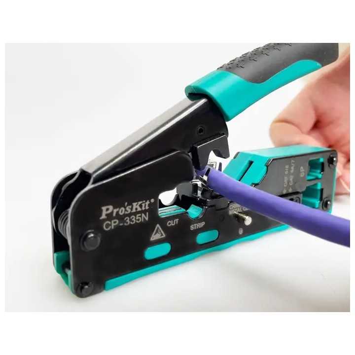 Cleste de sertizare modular RJ45 Cat5/ Cat6 /Cat7 3in1 taiere /dezizolare /sertizare Pro'sKit CP-335N