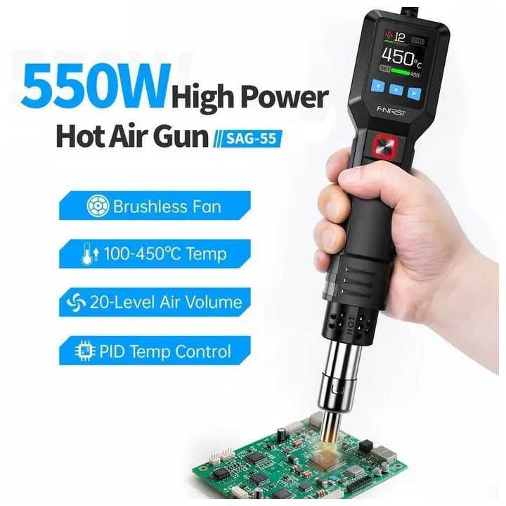 Pistol cu aer cald pentru dezlipit 550W FNIRSI SAG-55 H
