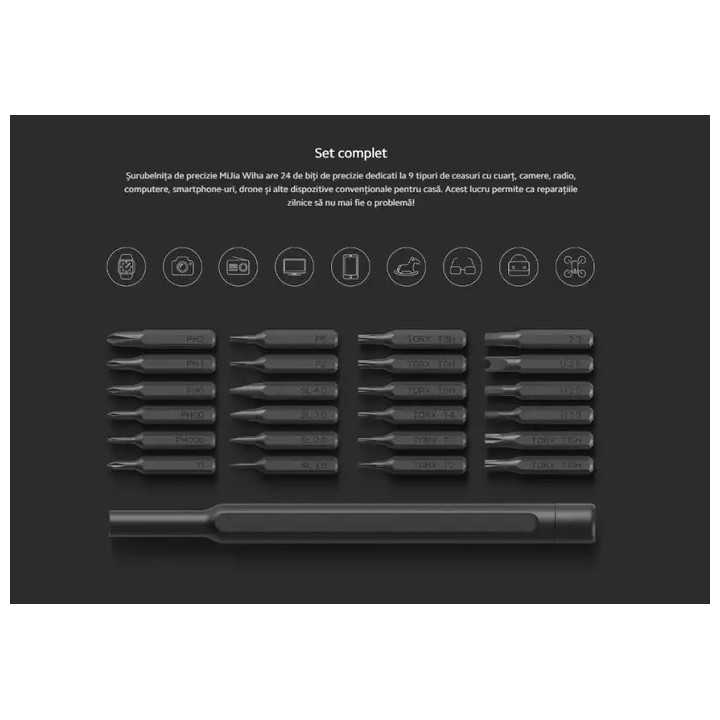 Set surubelnita cu 24 varfuri de precizie Xiaomi 24in1 BHR4680GL