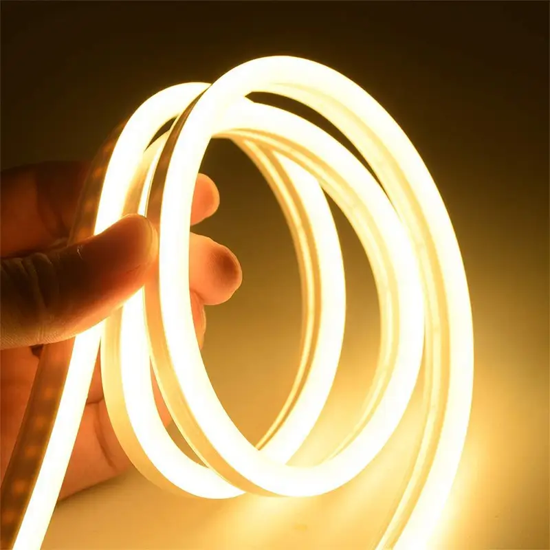 Banda LED COB 230V flexibila 10mm 3000K alb cald 10W/m IP65 pret 1m liniar PS-1503-1
