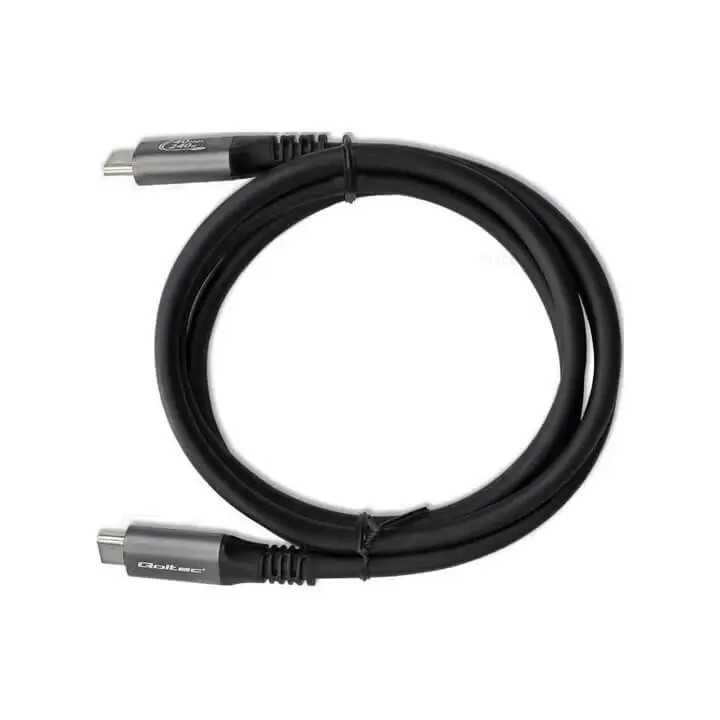 Cablu USB-C 4.0 - USB-C 4.0 1m PD 240W 4K 8K 40Gbps Thunderbolt 3 Thunderbolt 4 QOLTEC 50669