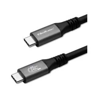 Cablu USB-C 4.0 - USB-C 4.0 1m PD 240W 4K 8K 40Gbps Thunderbolt 3 Thunderbolt 4 QOLTEC 50669