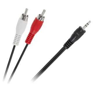 Cablu Jack stereo 3.5 mm la 2x RCA 15m Cabletech