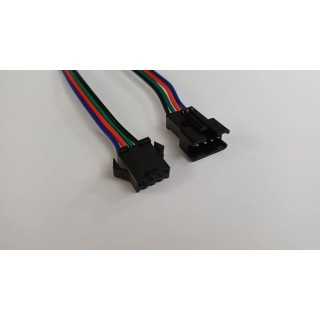 Cablu cu mufa 4 Pini Tata/Mama mic negru JST SM 2B